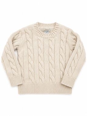 Beaufort Bonnet Cable Knit Sweater 4T Pima Cotton Preppy Coastal Cottagecore
